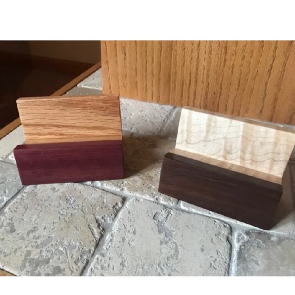 Hand crafted real wood Business Card Holder
